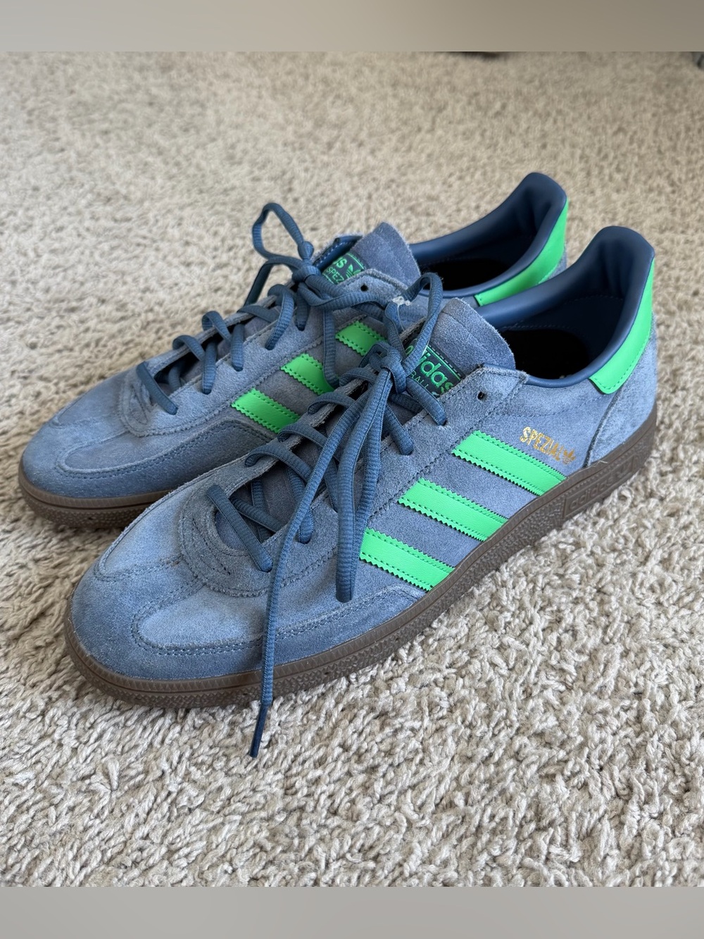 Adidas Spezial Preloved Ink Semi Screaming Green Lace Up Sneakers